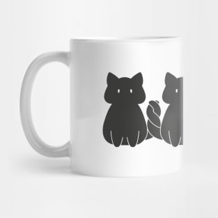 Gemini Cat Zodiac Sign (Black and White) Mug